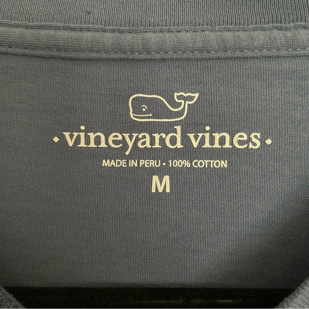 Vineyard Vines Blue "Pawty Animal" L/S Pocket Tee M - Picture 7 of 8